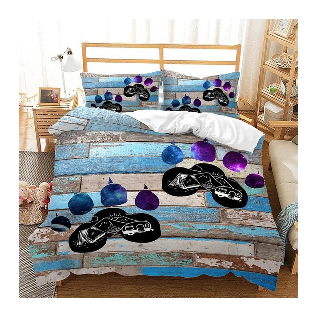 JMG Household Supplies Bettwäscheset mit 3D Katzenpfotenabdruck, Bettbezug mit Reißverschluss, B/H: 135 x 200 cm - Bild 1