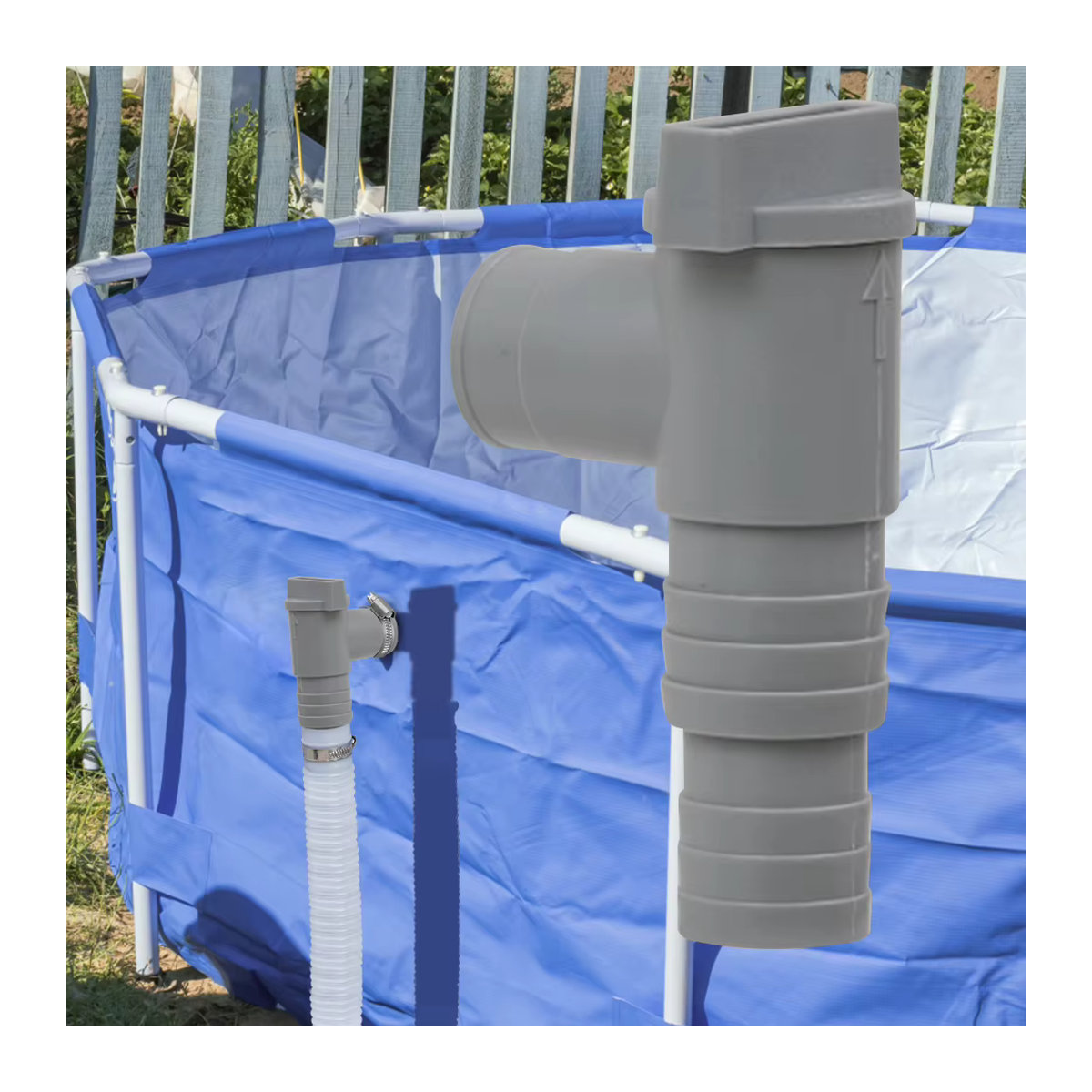 JOCESTYLE PVC-Pool-Schlauchadapter 32 mm auslaufsicher und versiegelt für Pool-Ein- und Auslassventile - Bild 3