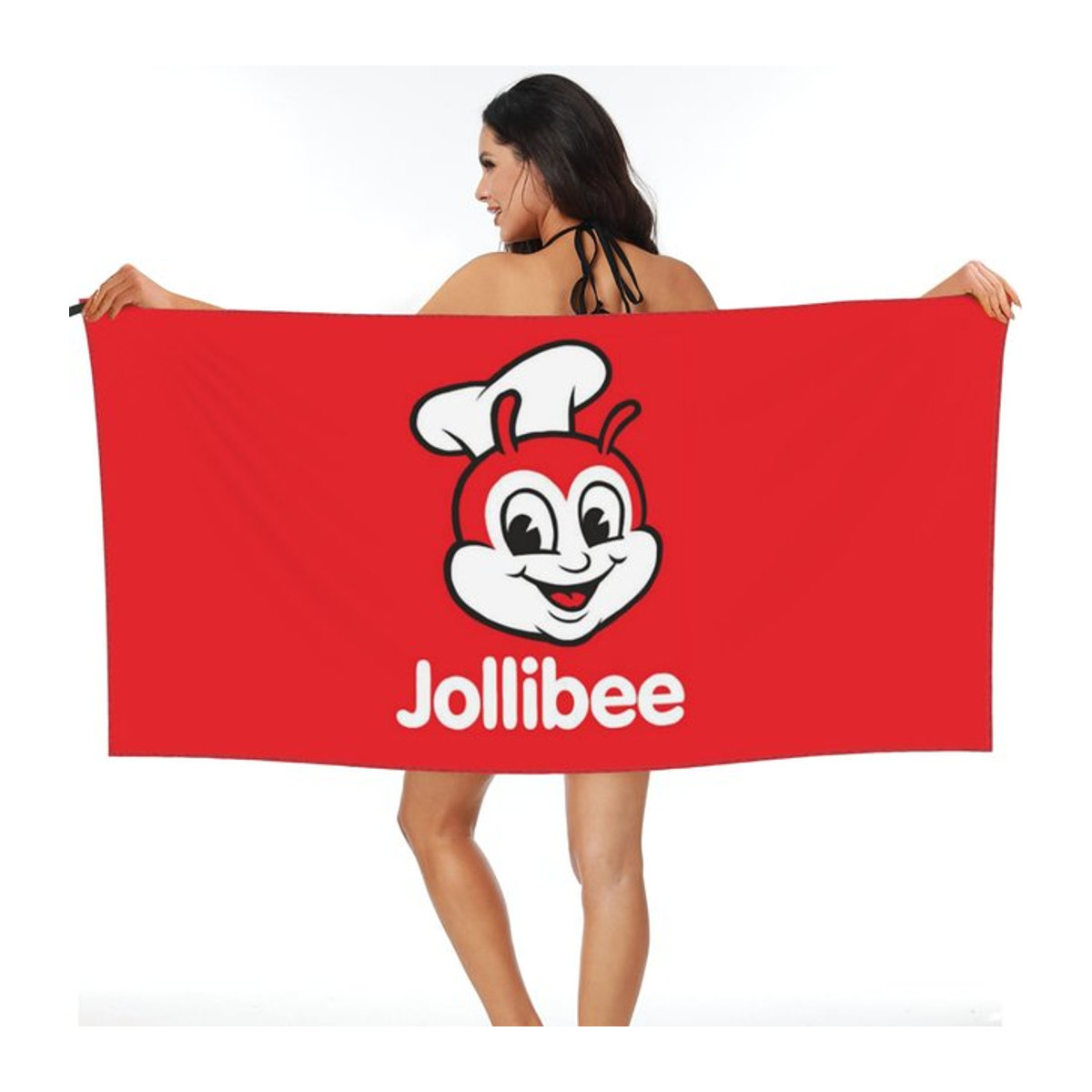 Jollibee Strandtuch aus weicher Mikrofaser, schnelltrocknend und saugfähig, Multicolor, B: 40 cm, H: 60 cm - Bild 1