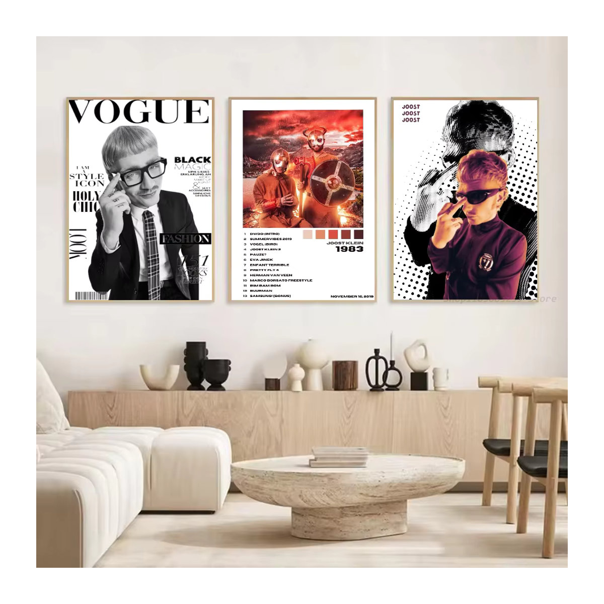 Joost Klein Singer Poster Selbstklebender Wasserdichter Papier Aufkleber für Wanddekoration in Mehrfarbig - Bild 3