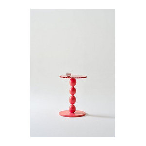Jotex Beistelltisch Rund aus Holz in Rot, Modern, Durchmesser: 44 cm, Höhe: 64 cm