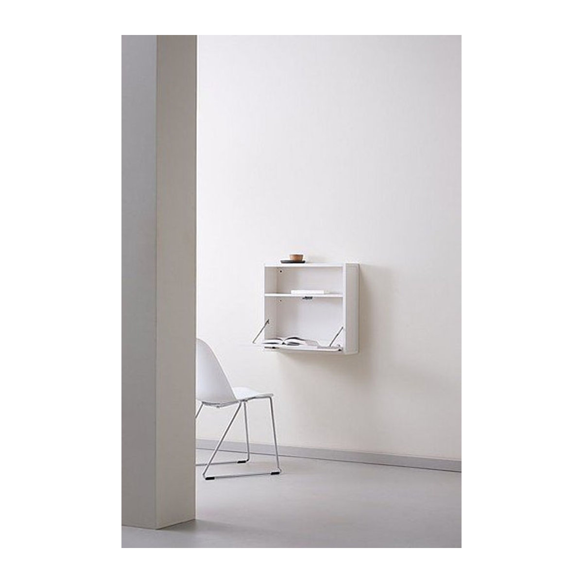 Jotex KIPP Wandmontierter Schreibtisch Modern Minimalistisch in Weiß aus Holzwerkstoff B/T/H: 60 x 15 x 55 cm - Bild 1
