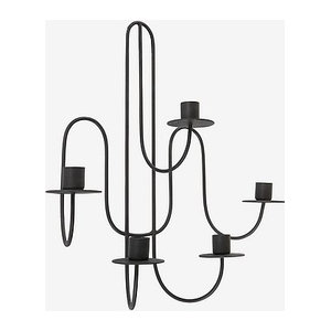 Jotex WINDSOR Wand-Kerzenhalter für 5 Teelichter aus Metall in Schwarz