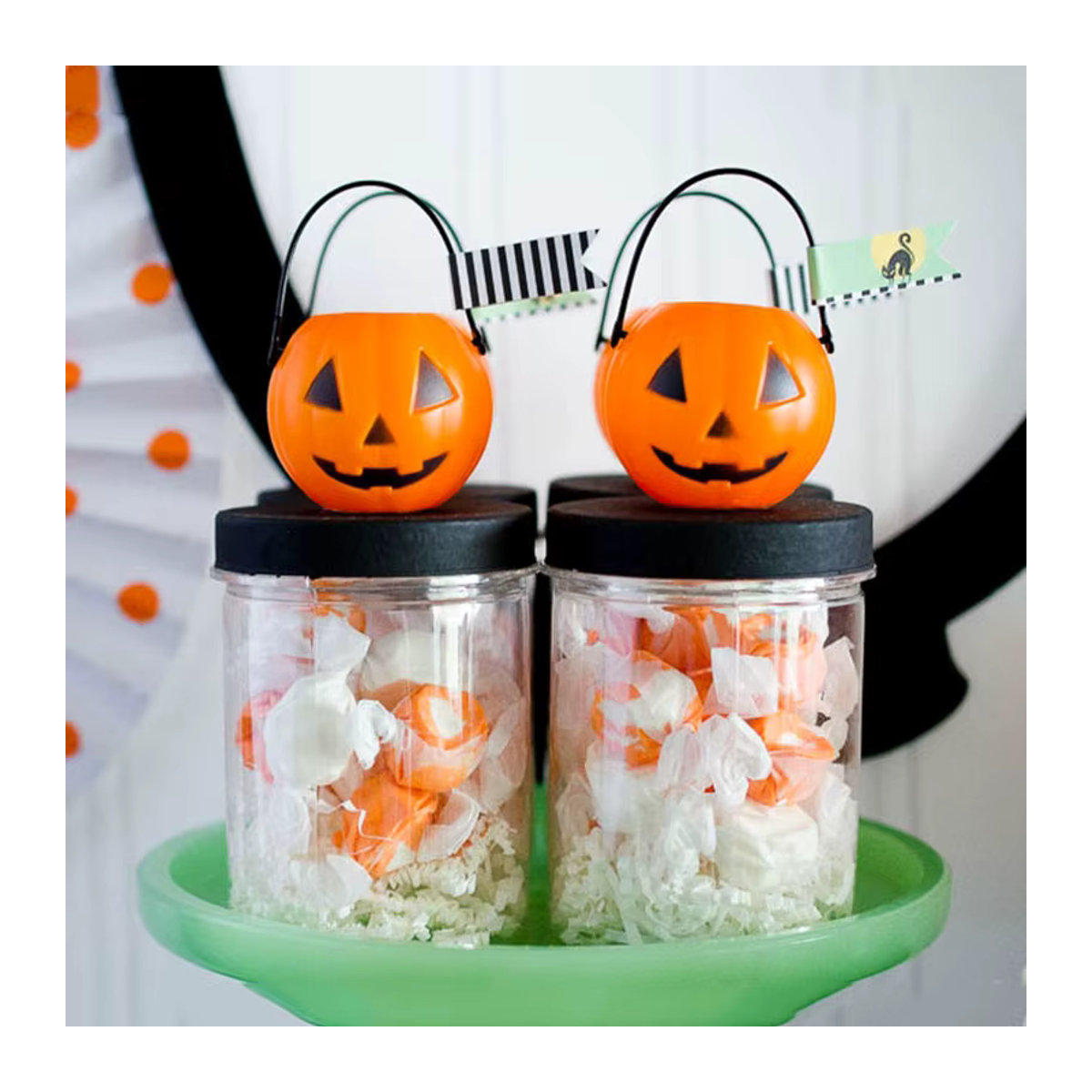 Joy-enlife Halloween Kürbis Eimer Mini Süßigkeiten Boxen aus Kunststoff in Orange für Kinder als Party Dekoration und Geschenke (5 oder 10 Stück) - Bild 2