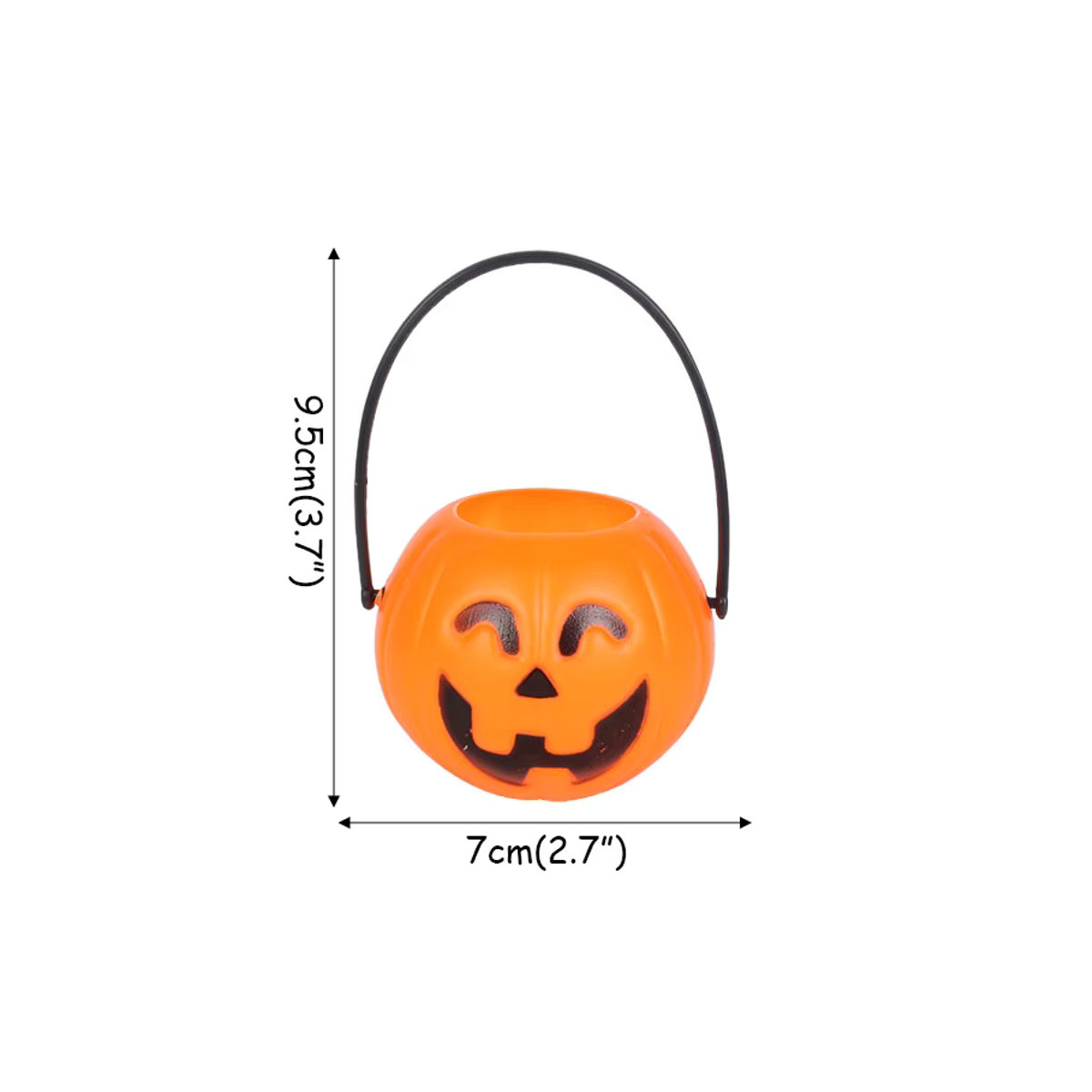 Joy-enlife Halloween Kürbis Eimer Mini Süßigkeiten Boxen aus Kunststoff in Orange für Kinder als Party Dekoration und Geschenke (5 oder 10 Stück) - Bild 4