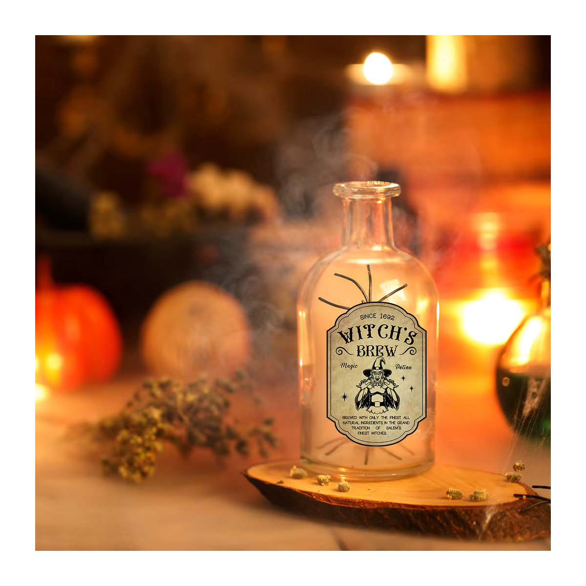 Joy-enlife Halloween Weinflaschen Aufkleber Set mit Retro Horror Gothic Design in Beige und Mehrfarbig - Bild 2