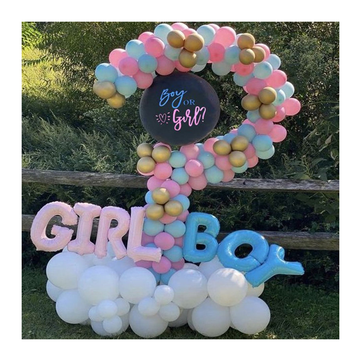 joy-enlife Luftballon Girlandenbogen-Set für Babyparty und Geburtstag in Rosa, Blau und Mehrfarbig aus Latex - Bild 1