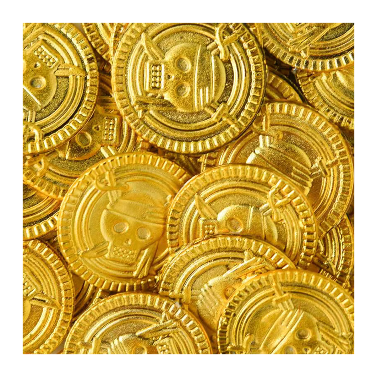 joy-enlife Piraten Goldmünzen aus Kunststoff für Kinder als Schatzmünzen Requisiten für Halloween und Geburtstag in Gold - Bild 4