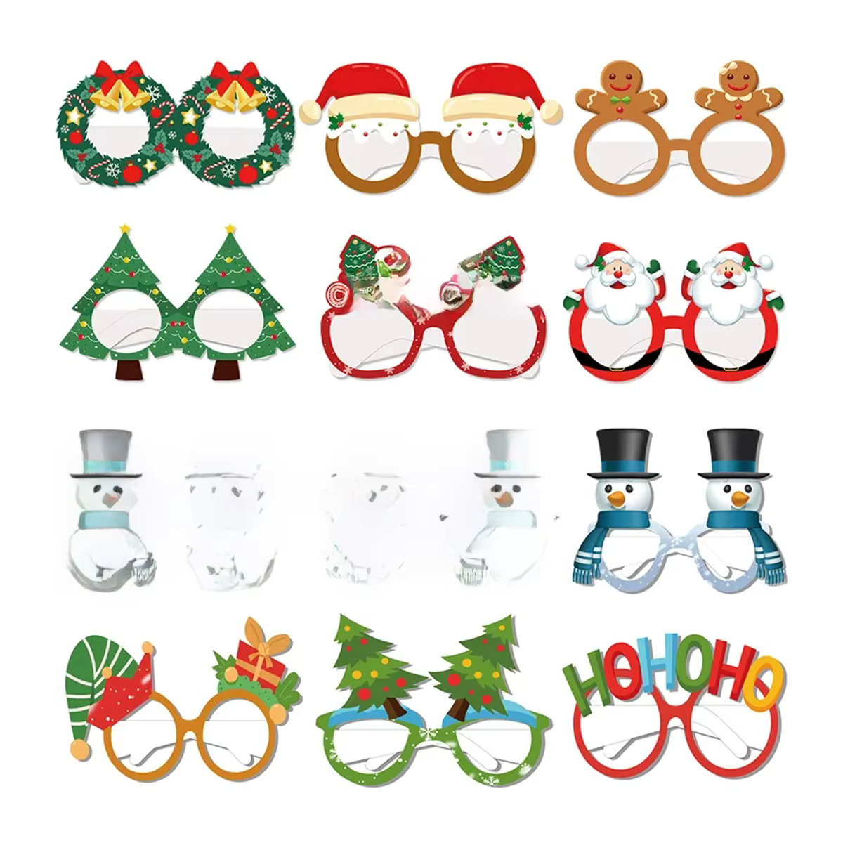 joy-enlife Weihnachts Foto-Requisiten aus Papier für Kinder, Mehrfarbig, 6 Stück - Bild 5