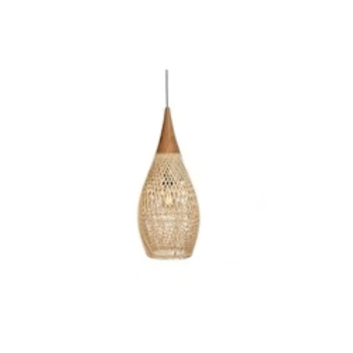 JOYINLED Rattan-Pendelleuchte im Vintage-Stil in Braun für dein Esszimmer oder deine Kücheninsel - Bild 4