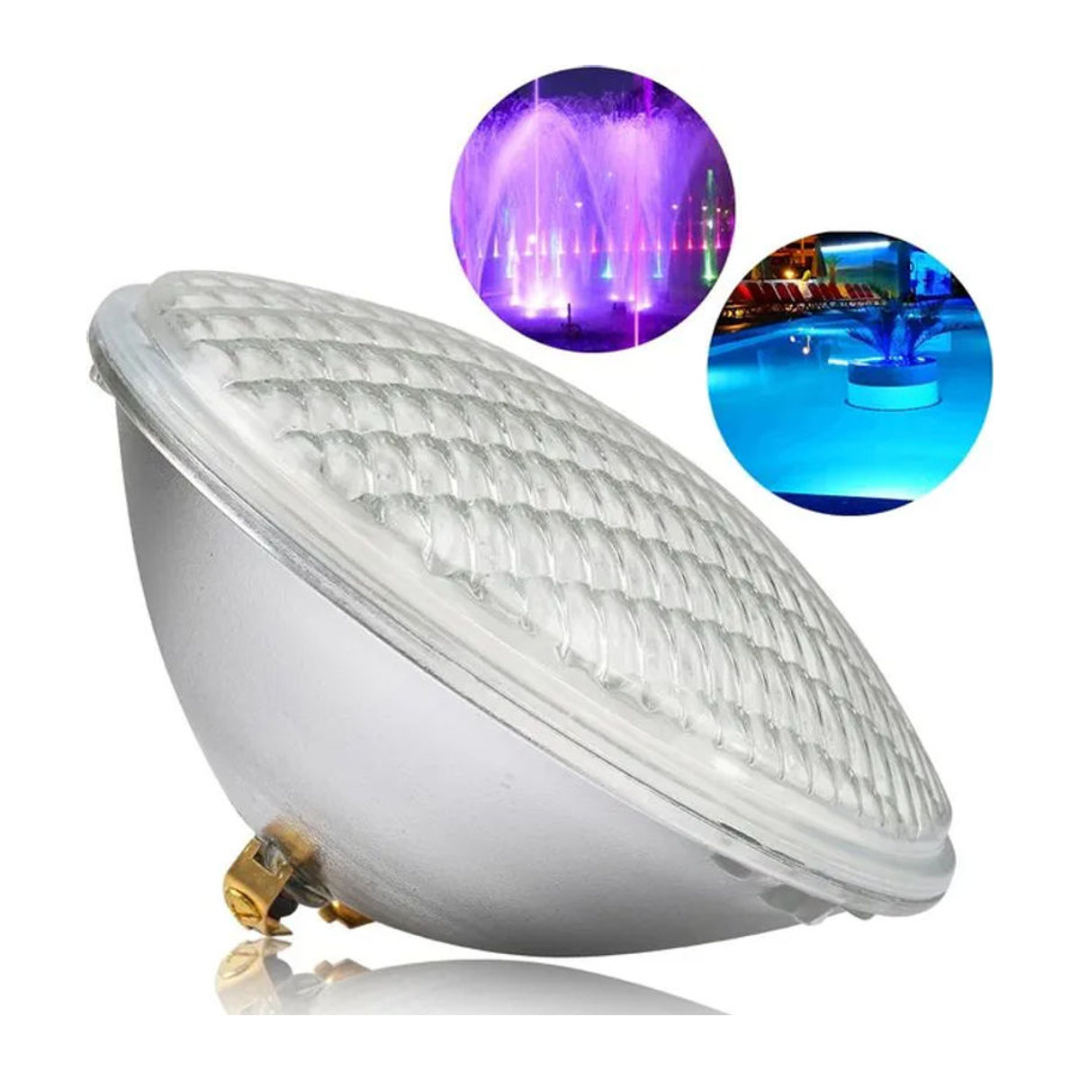 JOYPINJ IP68 PAR56 RGB LED Unterwasserlampe für Schwimmbad und Brunnen, 18W Außenstrahler in Weiß, Blau oder Bunt - Bild 1