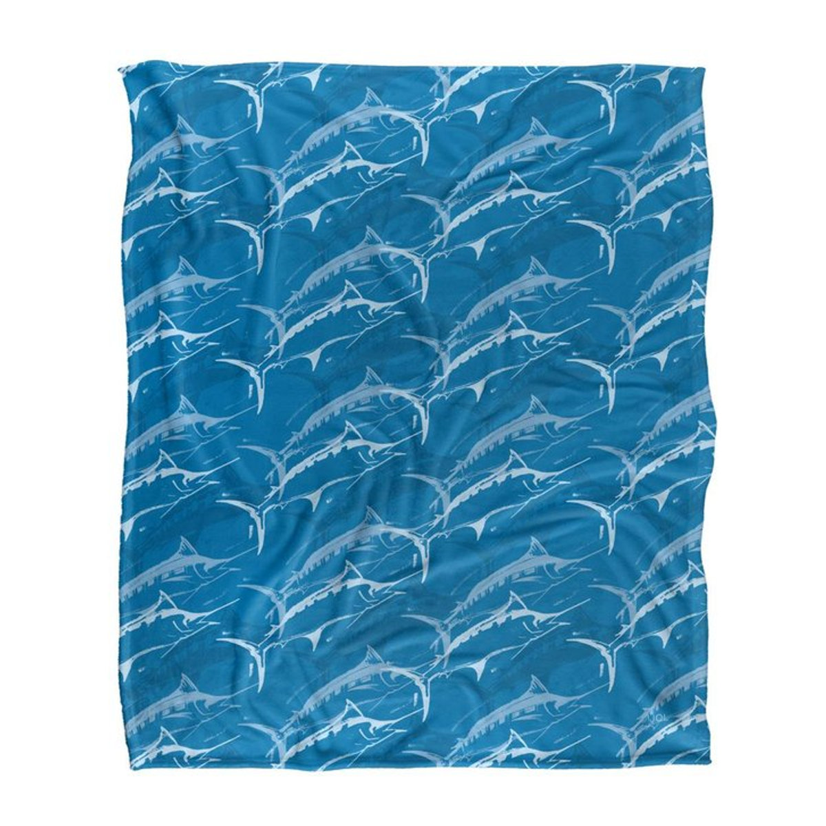 JQ Licensing Marlin Silky Mosaic Fisch superweiche Fleecedecke in One Size - Bild 1