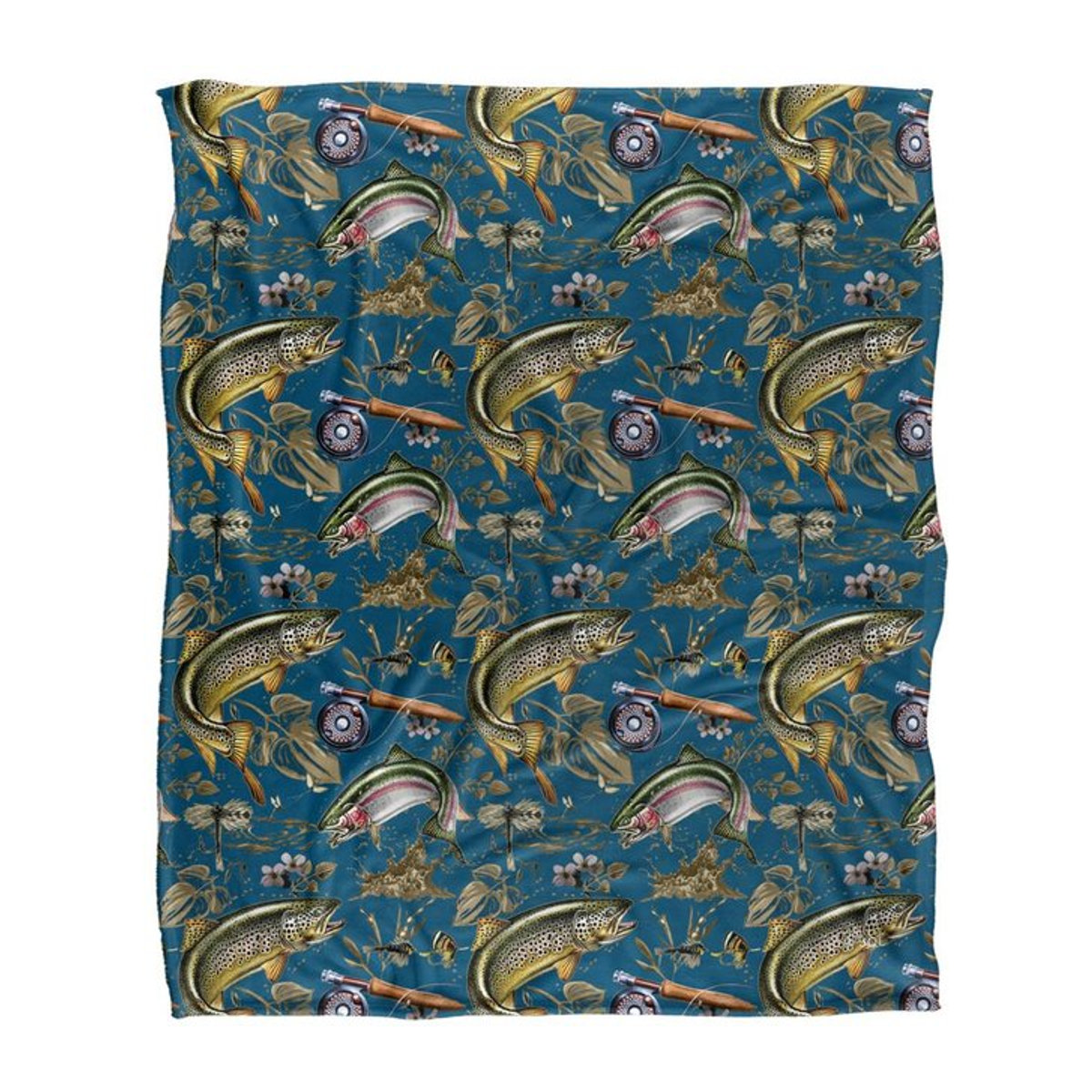 JQ Licensing Superweiche 2-Seidige Forellenangel Decke in Schwarz, One Size, warm - Bild 1