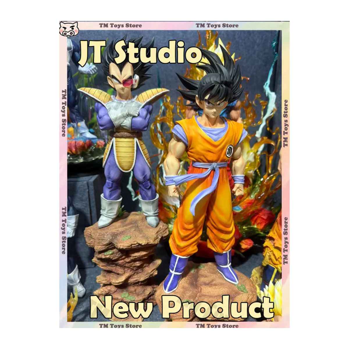JT Studio Dragon Ball Anime-Figuren Son Goku und Vegeta Schicksalsduell PVC-Statue, mehrfarbig - Bild 6