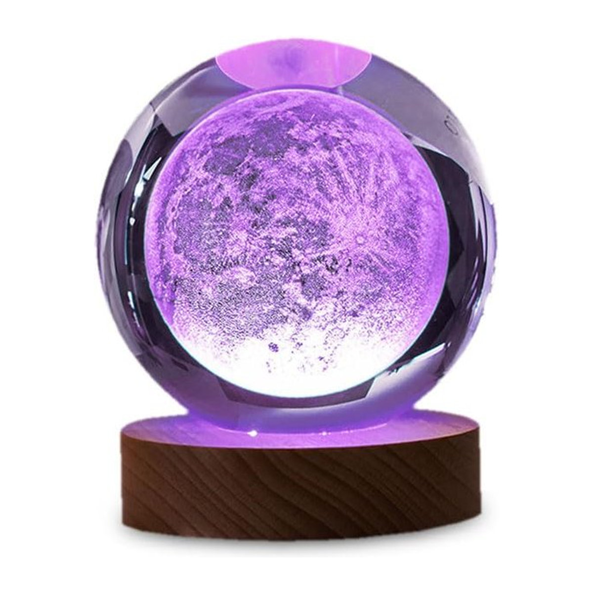JTT 3D Kristallkugel Mond mit RGB-LEDs und Fernbedienung CRYBALL-ST-RGBR - Bild 1