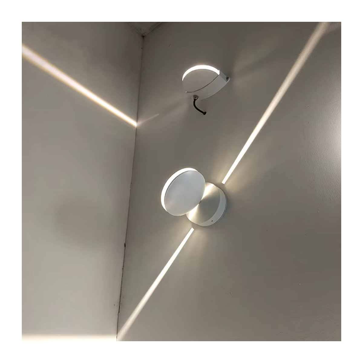 Juhaw LED Wandleuchte IP65 wasserdicht aus Aluminium in Schwarz minimalistisches Design - Bild 2