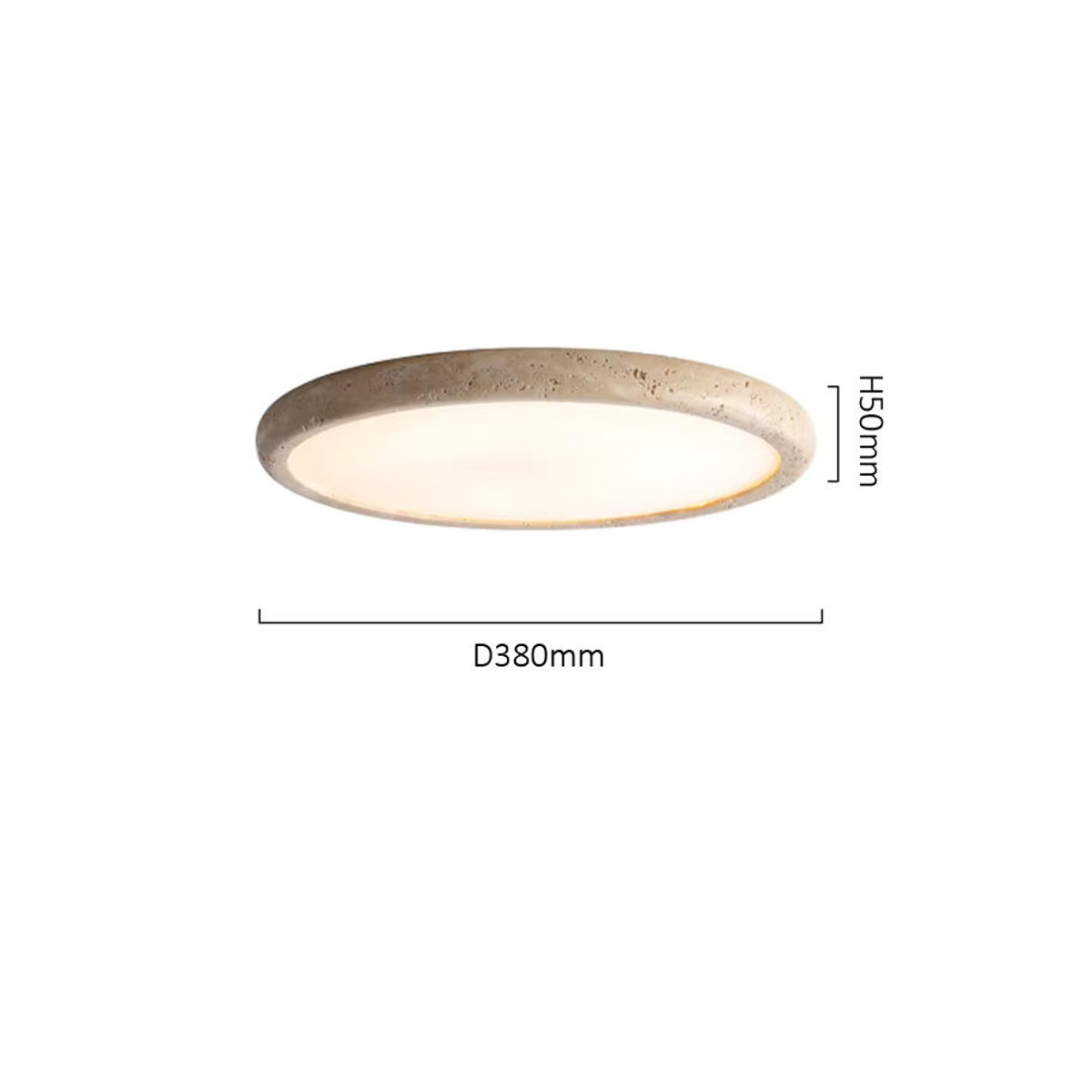 Juhaw Moderne LED Deckenlampe aus Travertin in Beige und Gelb mit warmweißem Licht, 15 W - Bild 2