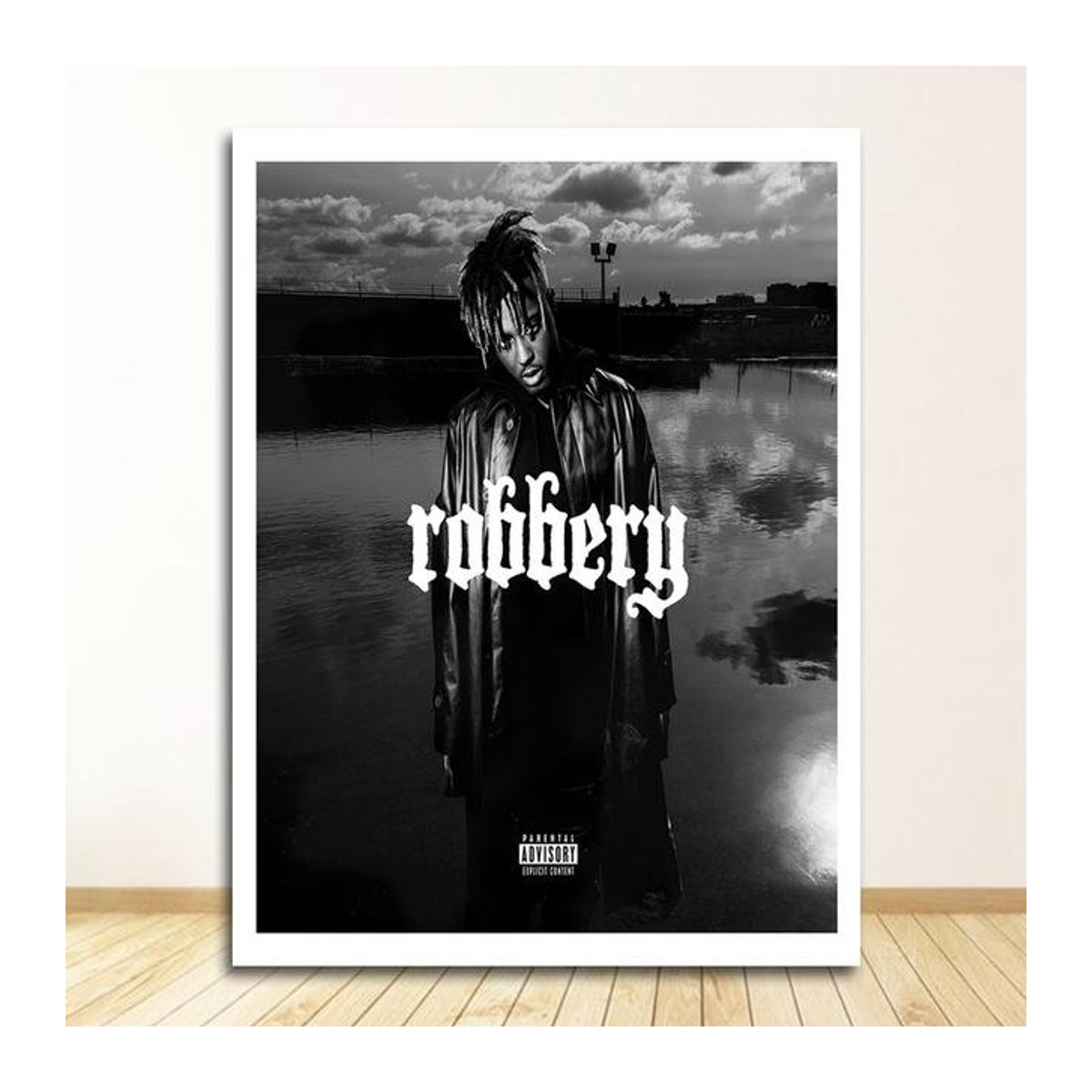 Juice Wrld Death Race for Love Leinwand Poster Aidegou5 Schwarz Weiß B/H: 50,8 x 50,8 cm - Bild 1