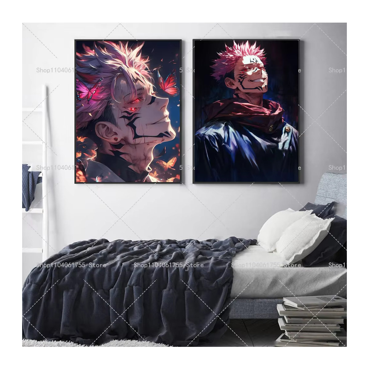 Jujutsu Kaisen Sukuna Poster Selbstklebender Wasserdichter Papier Aufkleber für Wanddekoration in Haus, Bar oder Zimmer - Bild 3