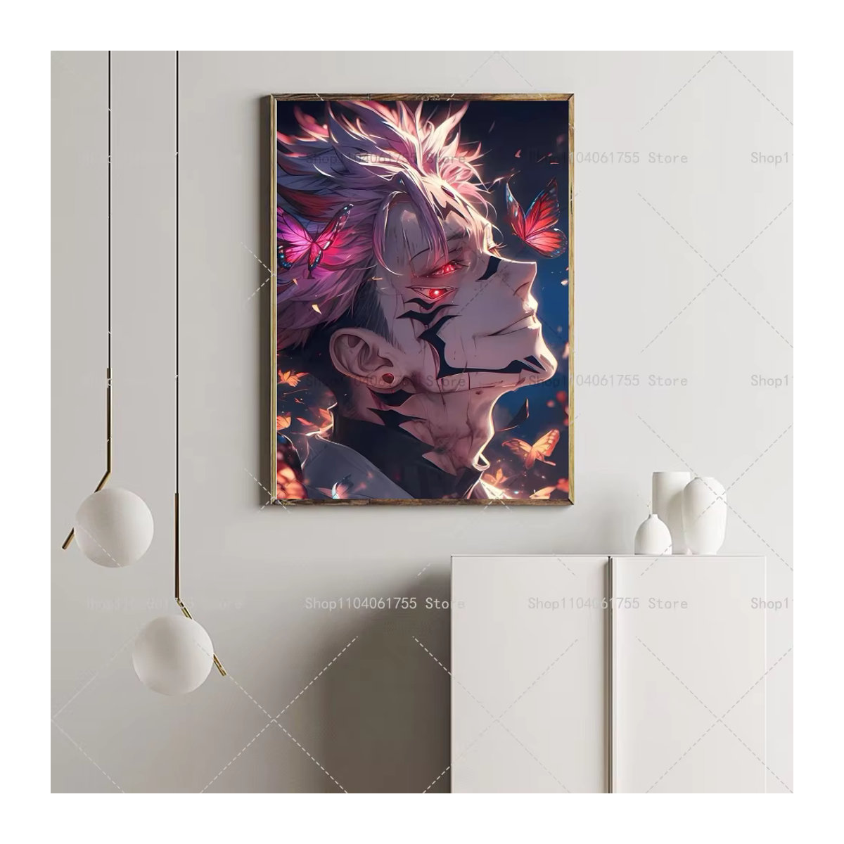 Jujutsu Kaisen Sukuna Poster Selbstklebender Wasserdichter Papier Aufkleber für Wanddekoration in Haus, Bar oder Zimmer - Bild 5