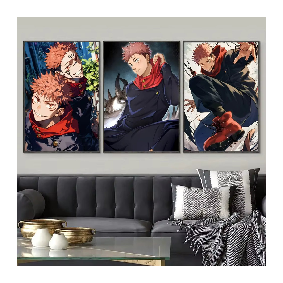 Jujutsu Kaisen Yuji Itadori Poster als Kunstmalerei aus Papier für deine Wanddekoration - Bild 4