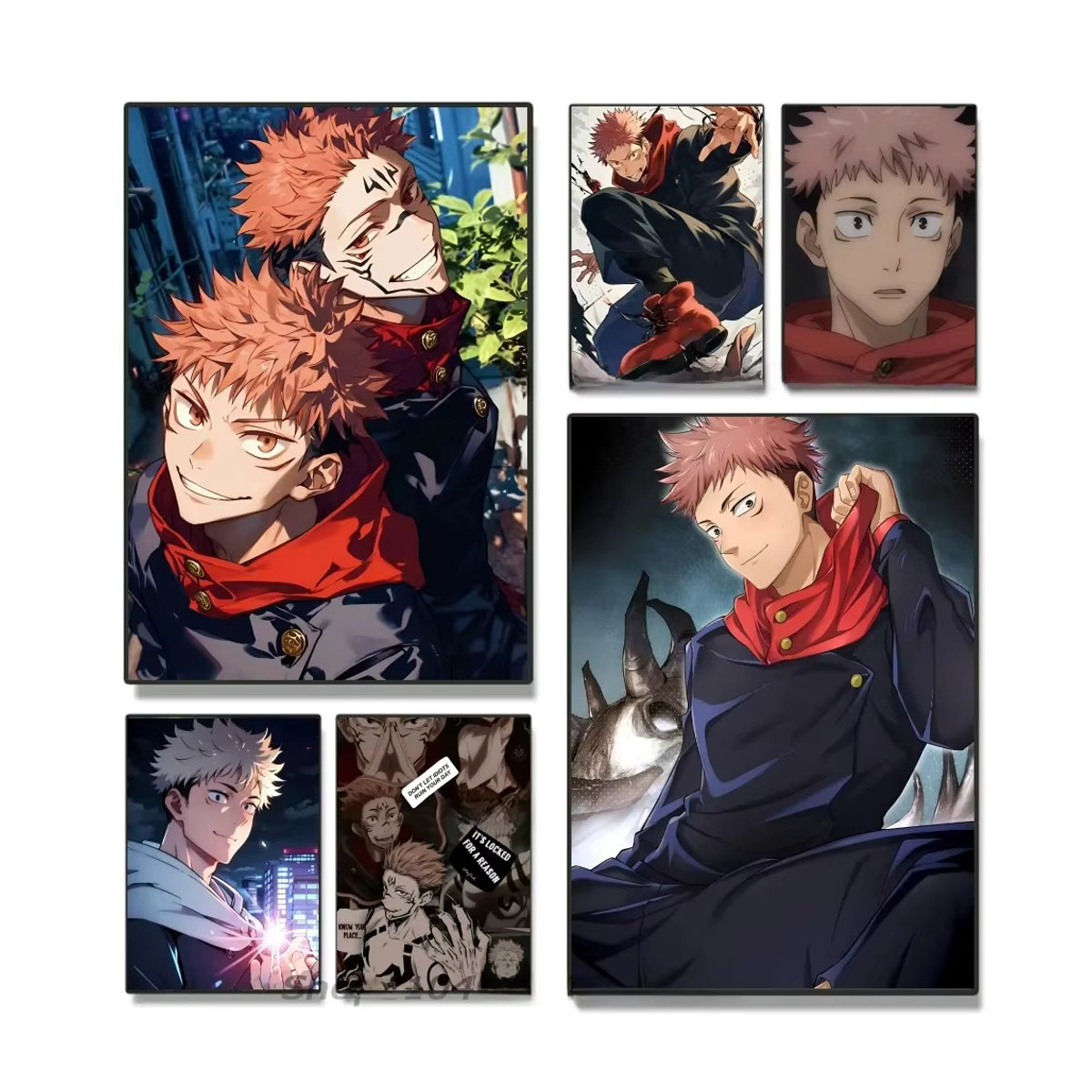 Jujutsu Kaisen Yuji Itadori Poster als Kunstmalerei aus Papier für deine Wanddekoration - Bild 6