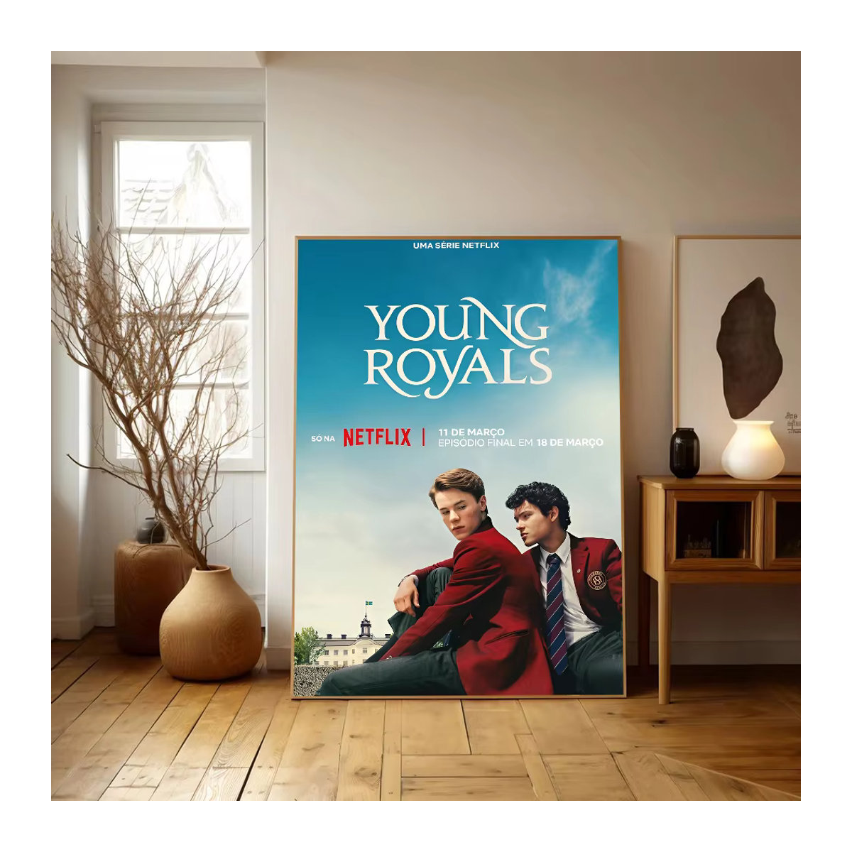 Junge Royals Vintage Poster in Weiß als dekorative Wandmalerei aus Papier - Bild 3