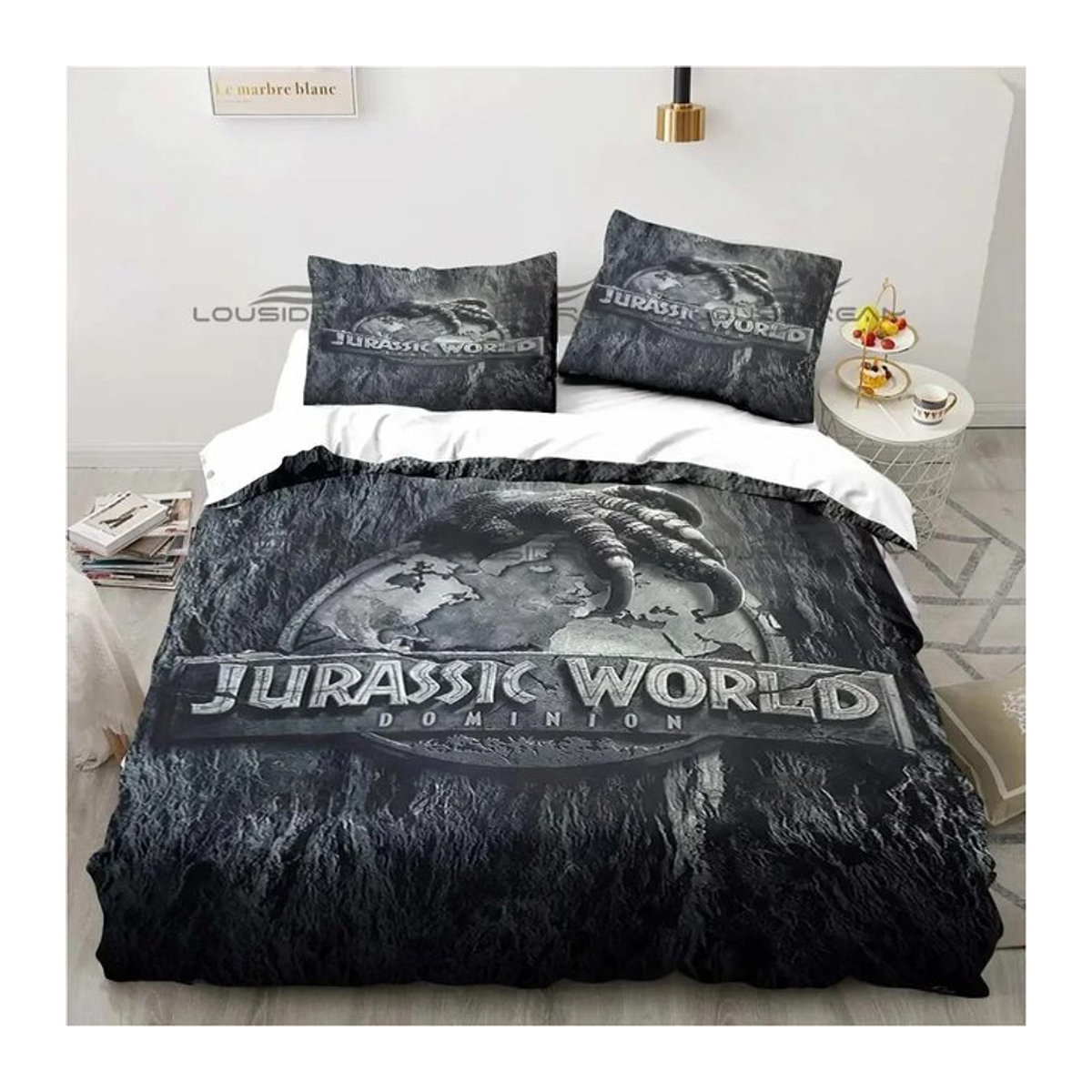 Jurassic Park Bettwäsche Set mit Dinosaurier-Motiv, 3-teilig, B/H: 135 x 200 cm - Bild 1