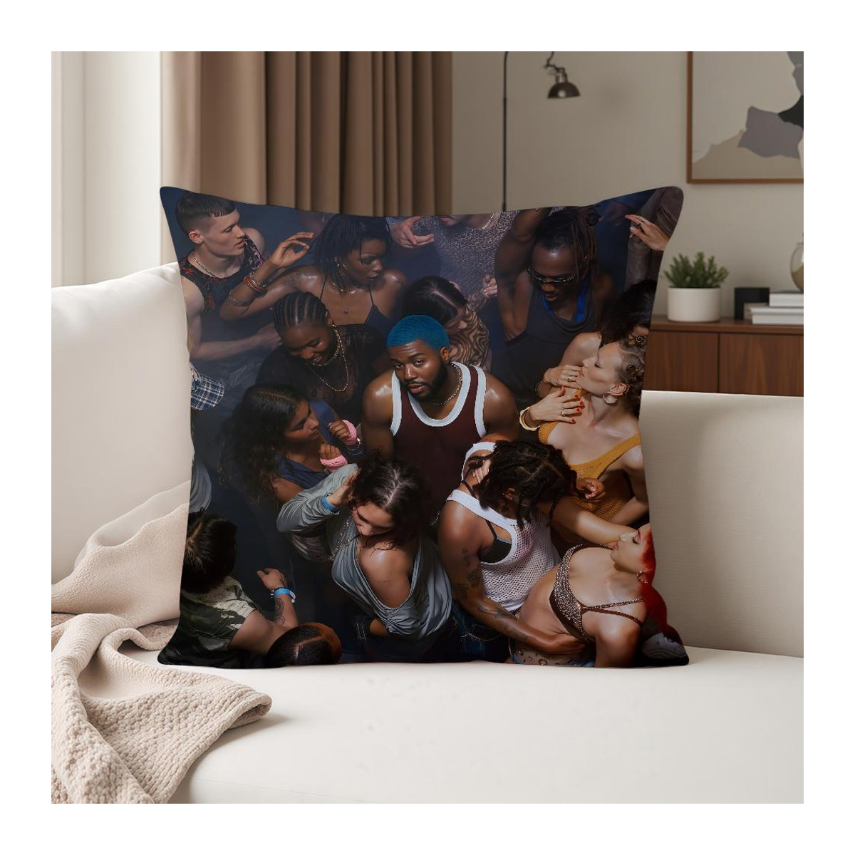K-Khalid Kissenbezug Sonnenuntergang Design für Wohnzimmer und Schlafzimmer B/H: 18 x 18 cm - Bild 1