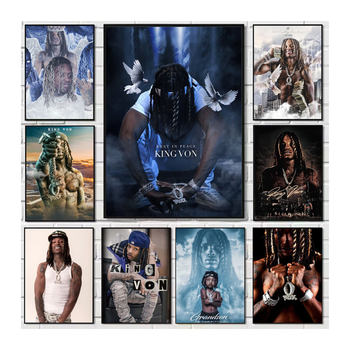 K-King Rapper HD Art Poster, mehrfarbig, Rechteckig, B: 20 cm, H: 15 cm, T: 20 cm - Bild 1