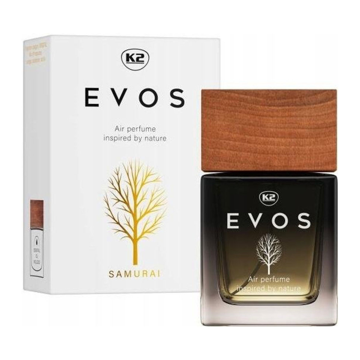 K2 Evos Duftzerstäuber Samurai 50ml Schwarz aus Glas und Holz - Bild 1