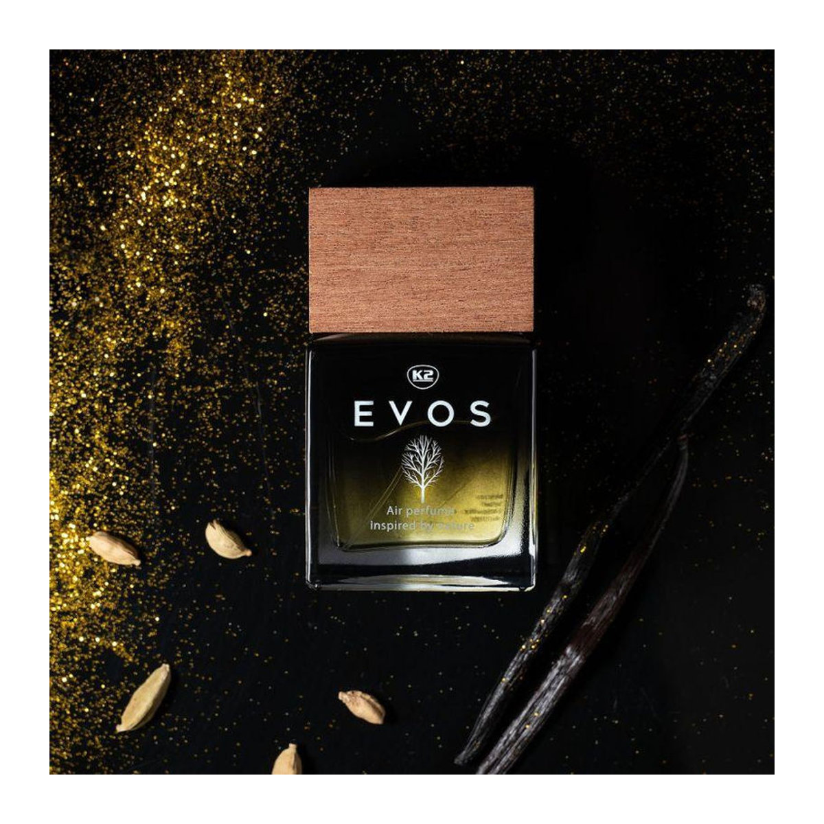 K2 Evos Duftzerstäuber Samurai 50ml Schwarz aus Glas und Holz - Bild 4