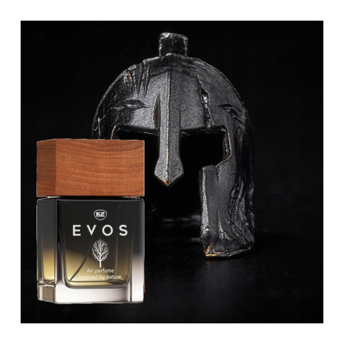 K2 Evos Duftzerstäuber Sparta 50ml Schwarz aus Glas und Holz mit holzigem Duft - Bild 5