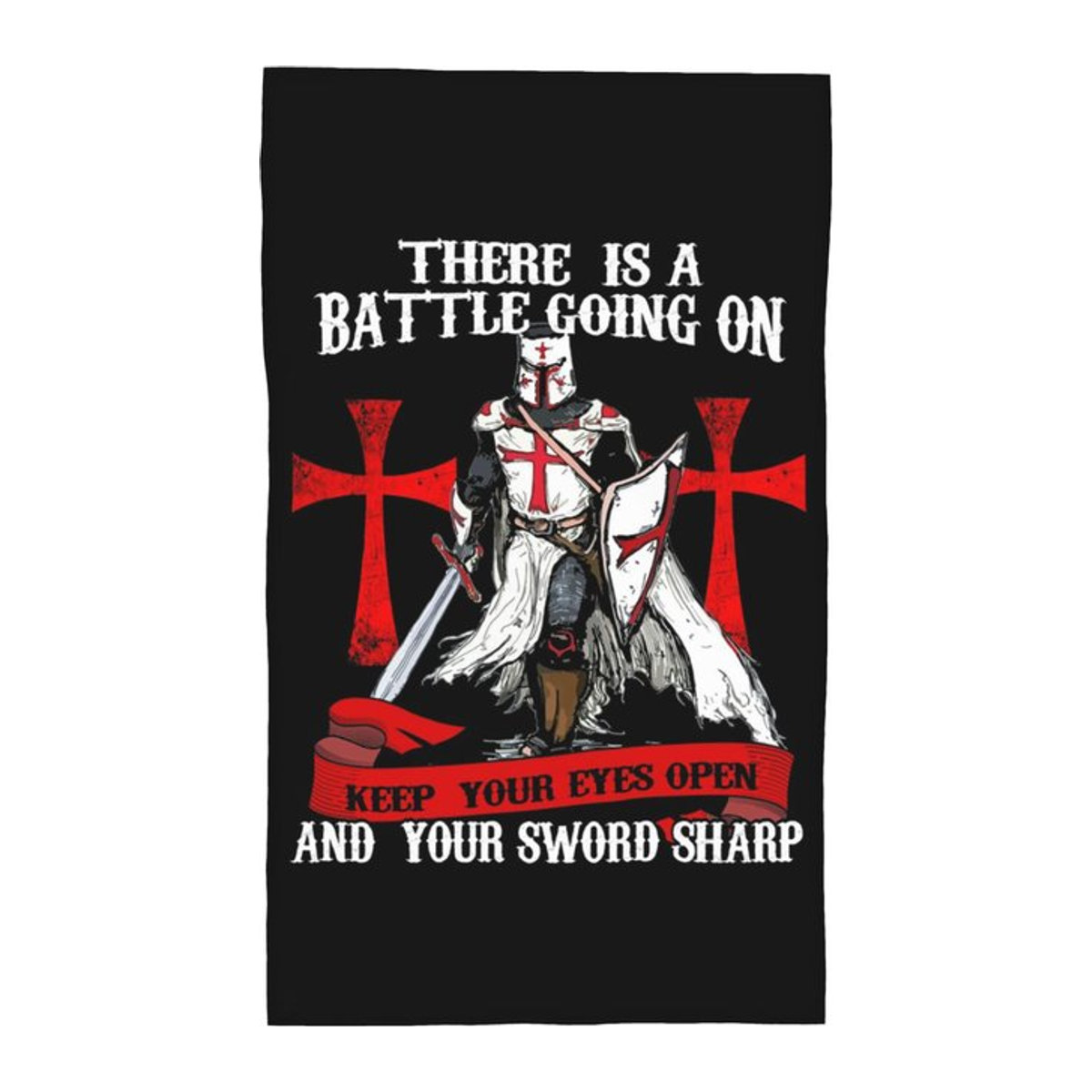 Ka Chen Muxi Handtuch mit Tempelritter Kreuz Symbol in Weiß, B: 30 cm, H: 60 cm - Bild 1