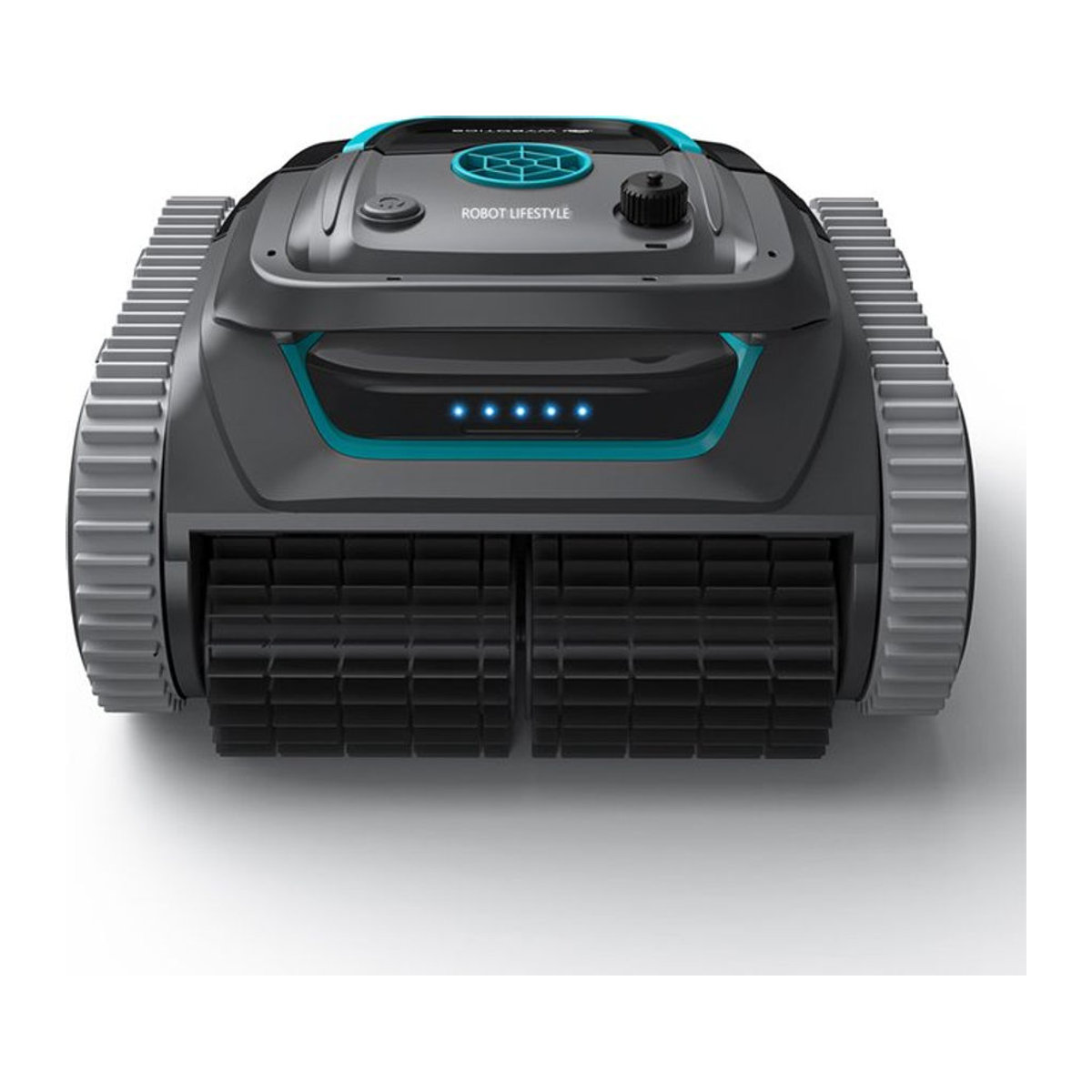Kabelloser Poolroboter mit App-Steuerung und 6400mAh Lithium-Akku für Fliesen, PVC, Mosaik und Zement in Schwarz - Bild 1