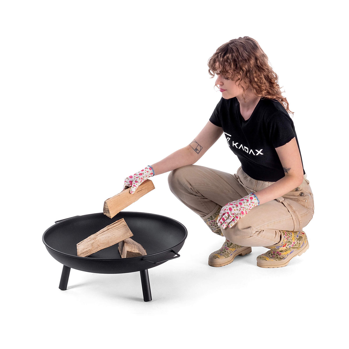 KADAX Feuerstelle Garten Schwarz aus Stahl für Lagerfeuer und Grill mit Durchmesser: 58 cm - Bild 6