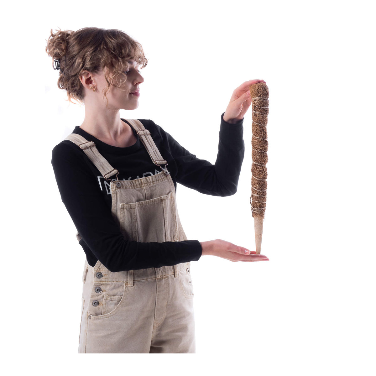 KADAX Holz-Kokos Pflanzenstab als Topfpflanzenstütze, 4 Stück, Höhe: 45 cm - Bild 4