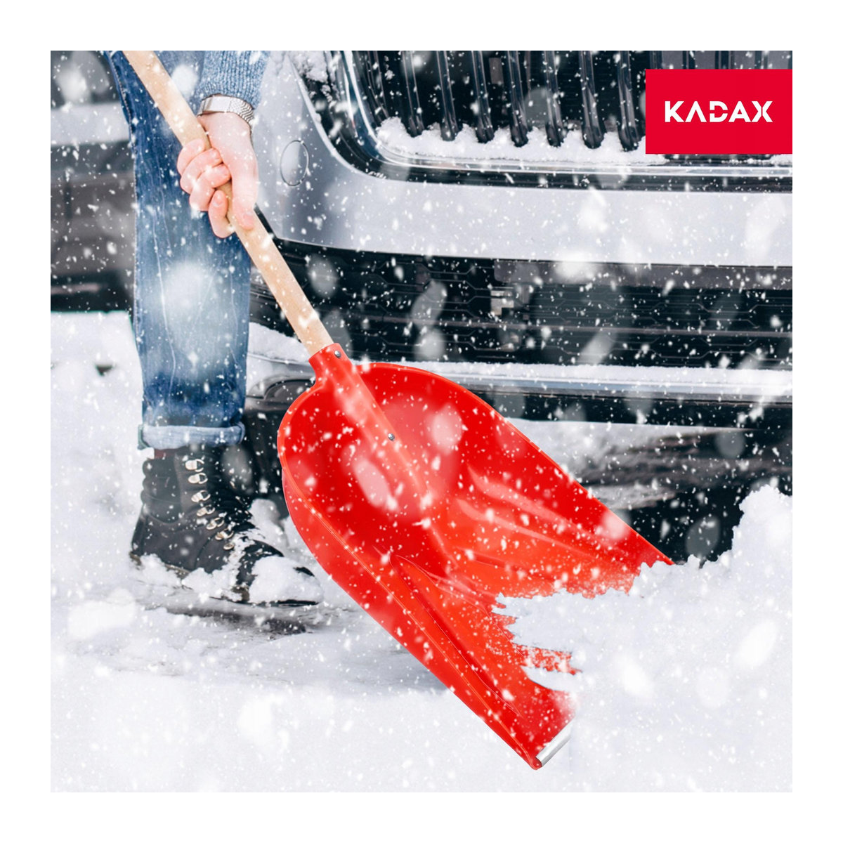 Kadax Schneeschaufel ohne Stiel für Bau und Schnee B: 38 cm, H: 51 cm - Bild 4