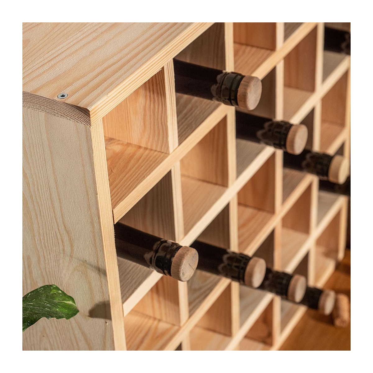 KADAX Weinregal Schachbrett aus Holz in Dunkelbraun - Bild 5