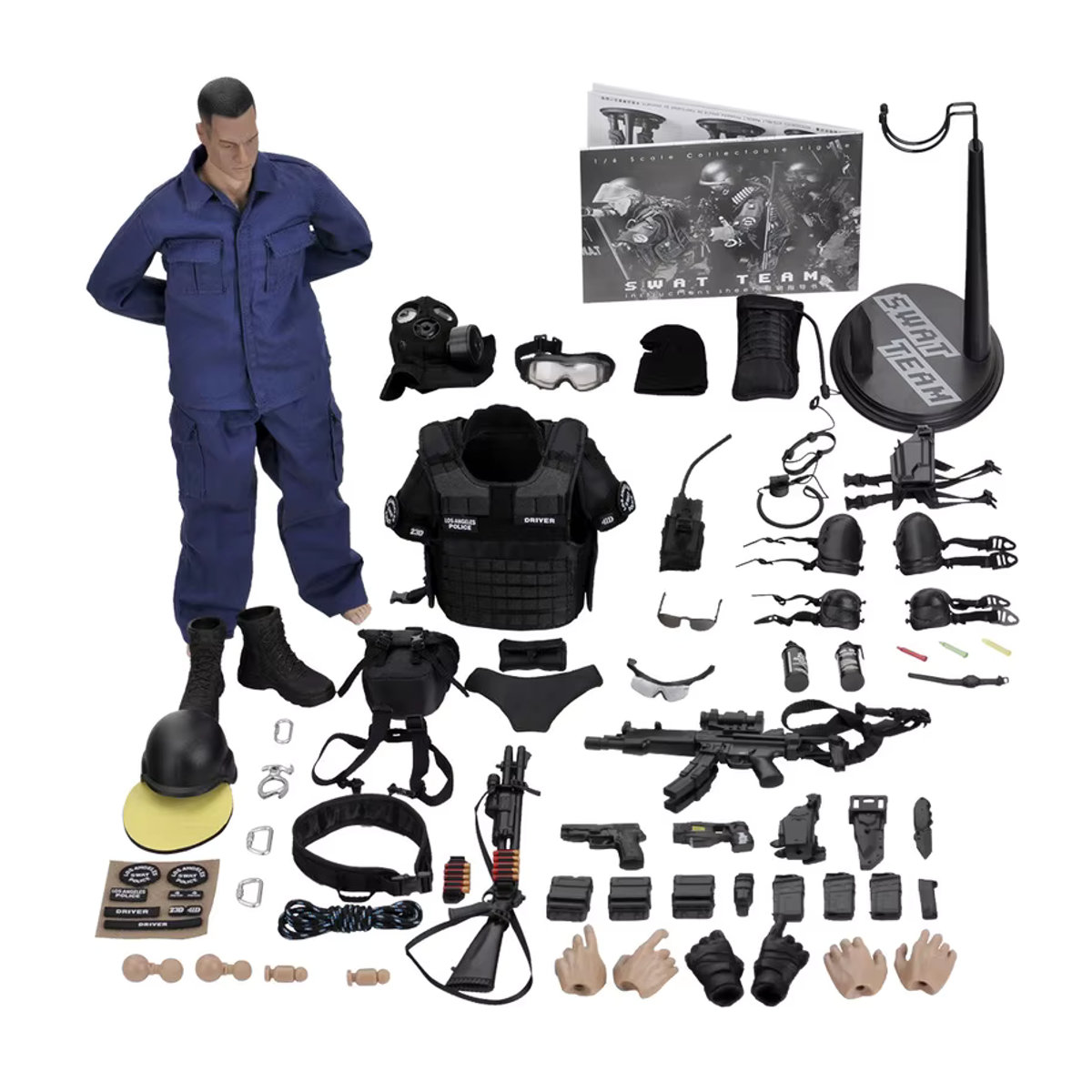 Kadhobby 1/6 SWAT Action Figur Simulation Soldat Modell Kit in Schwarz aus Kunststoff - Bild 2