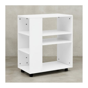 KADIMA DESIGN Regal BRENTA Multifunktionsmöbel in Weiß mit Rollen und modernem Design, B/T/H: 60 x 35 x 60 cm