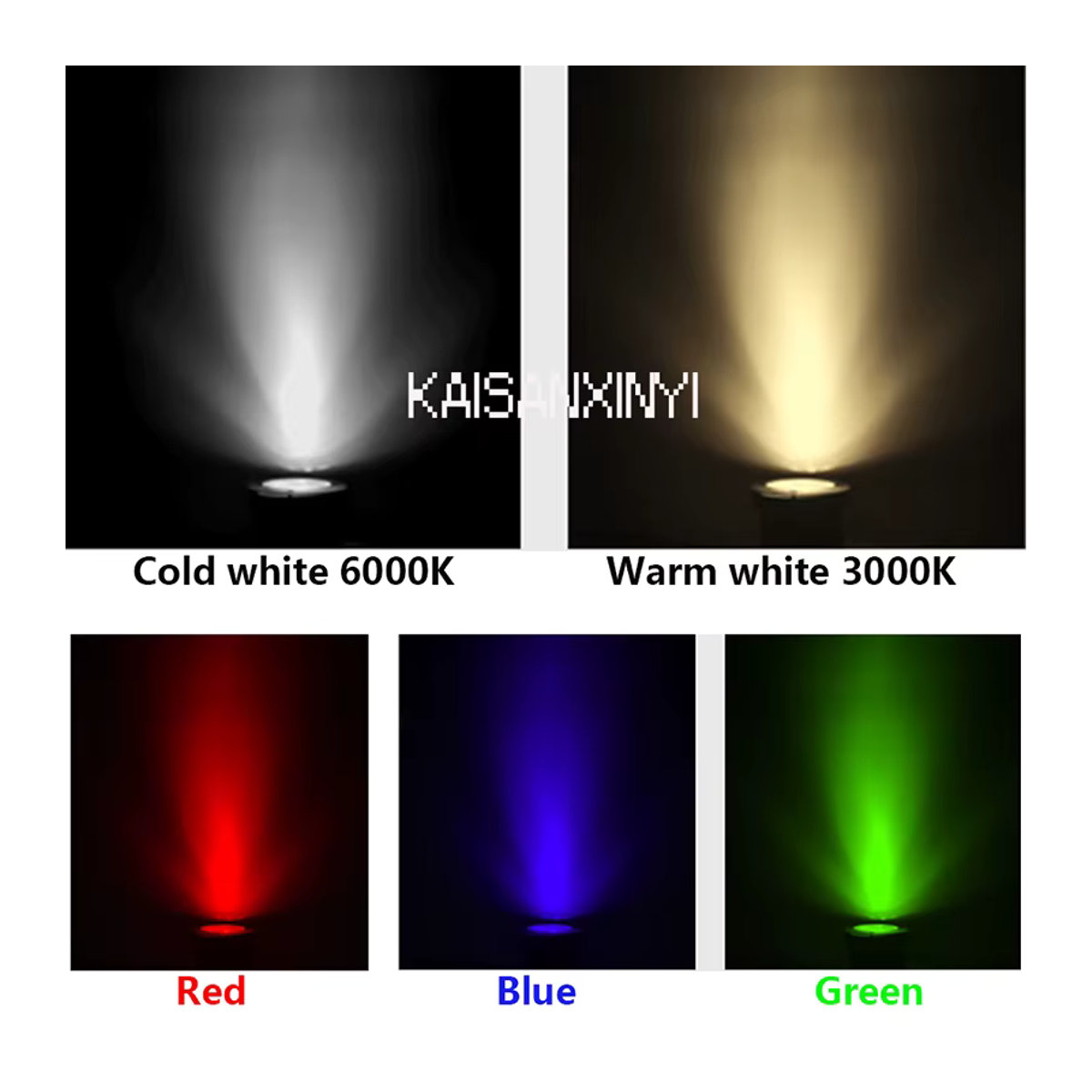 KAISANXINYI LED Außenstrahler aus Edelstahl in Schwarz, moderner IP67 wasserdichter Boden-Einbauscheinwerfer für den Garten - Bild 4