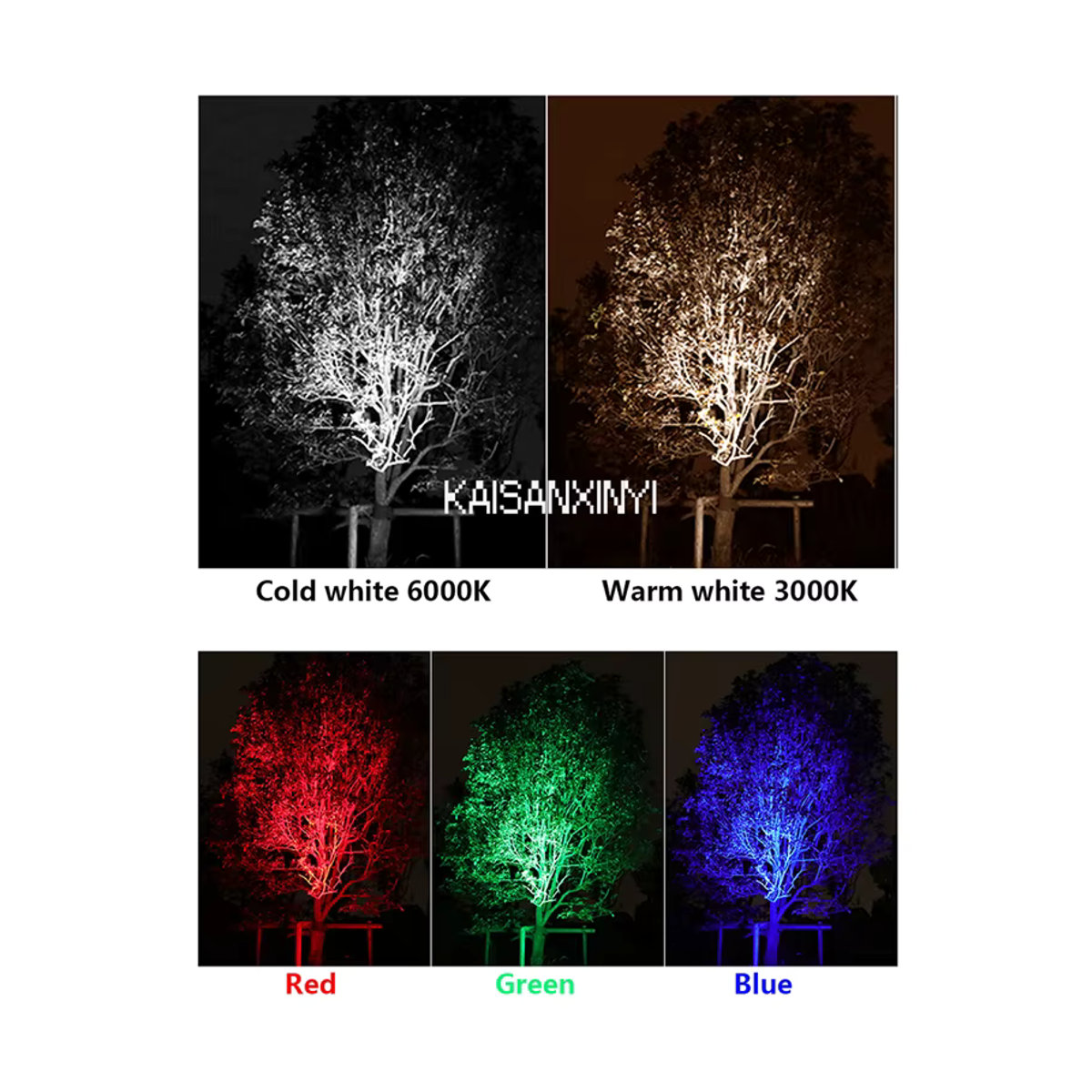 KAISANXINYI LED Außenstrahler IP67 Schwarz aus Aluminium für Garten und Landschaftsbau - Bild 3