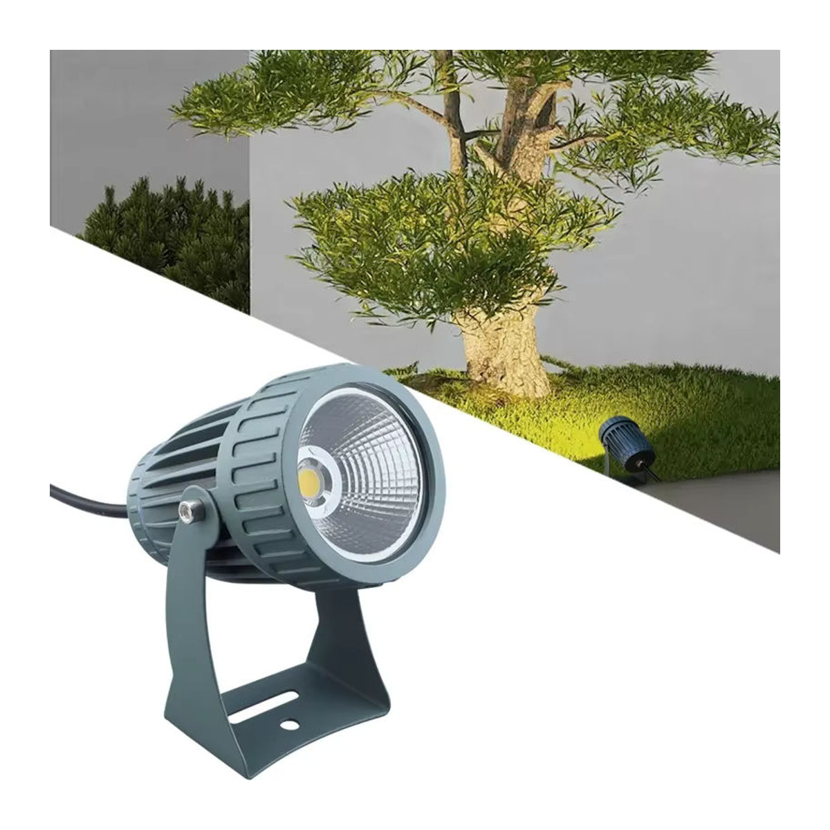 KAISANXINYI LED COB Außenstrahler IP65 Wasserdicht für Garten und Landschaft in Schwarz oder Weiß - Bild 3