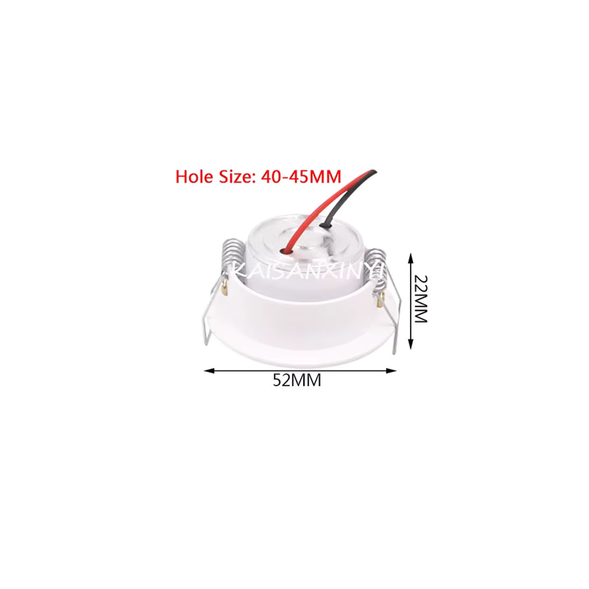 KAISANXINYI LED Einbaustrahler aus Aluminium, runde COB Downlights, 3W, Schwarz, dimmbar - Bild 2