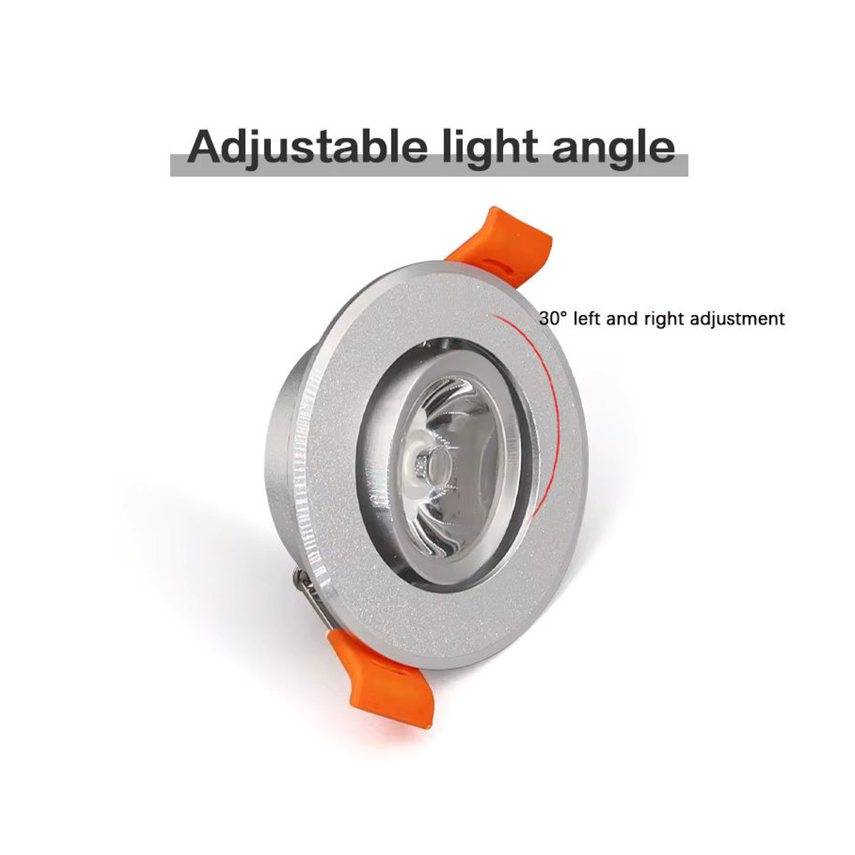 KAISANXINYI LED Einbaustrahler Dimmbare Decken Downlights in Weiß mit Treiber, Ausschnitt 55mm, 3W - Bild 2