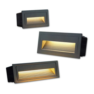 KAISANXINYI LED Wandlampe aus Aluminium in Schwarz mit neutralweißem Licht, minimalistisches Treppenlicht und Schrittlicht