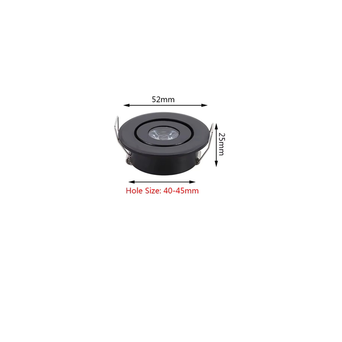 KAISANXINYI Mini Runde LED Einbaustrahler Weiß Dimmbar 3W - Bild 2