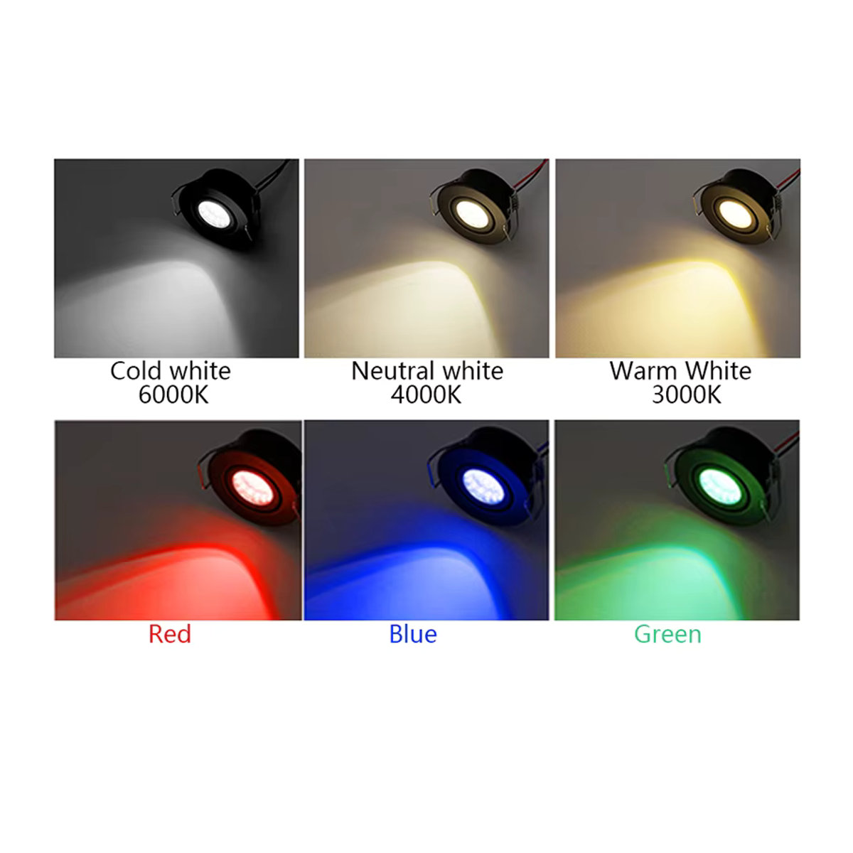 KAISANXINYI Mini Runde LED Einbaustrahler Weiß Dimmbar 3W - Bild 3