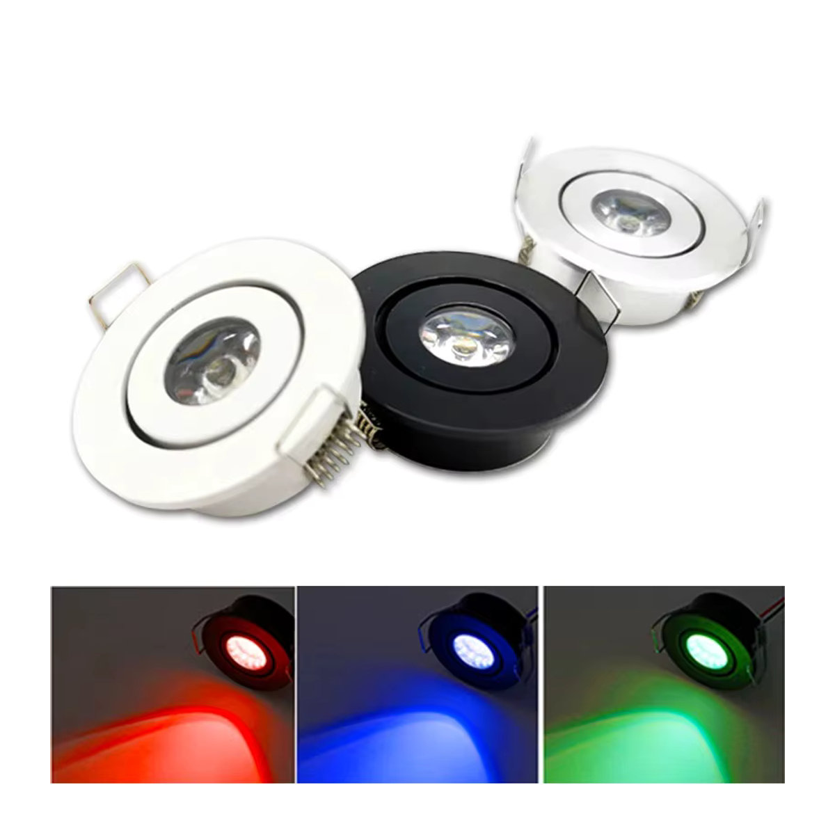 KAISANXINYI Mini Runde LED Einbaustrahler Weiß Dimmbar 3W - Bild 4